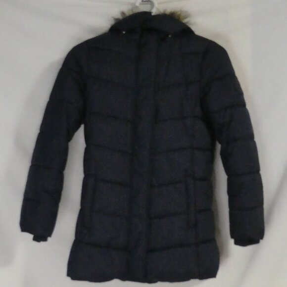 H&M | size 10-11 years | Navy Blue Hooded Quilted Puffer Coat - Parka - Jacket - Picture 2 of 13